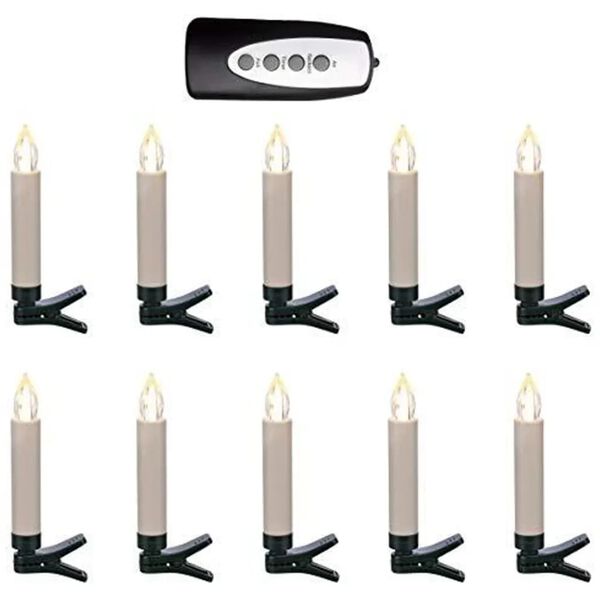 HI Wireless LED Mini Candles with RC 10 pcs