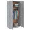 vidaXL Wardrobe Grey Sonoma 80x50x180 cm Engineered Wood