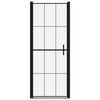 vidaXL Shower Door Tempered Glass 91x195 cm Black