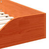 vidaXL Bed Frame Wax Brown 100 x 220 cm Solid Pine Wood