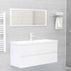 vidaXL Bathroom Furniture Set High Gloss White Engineered Wood