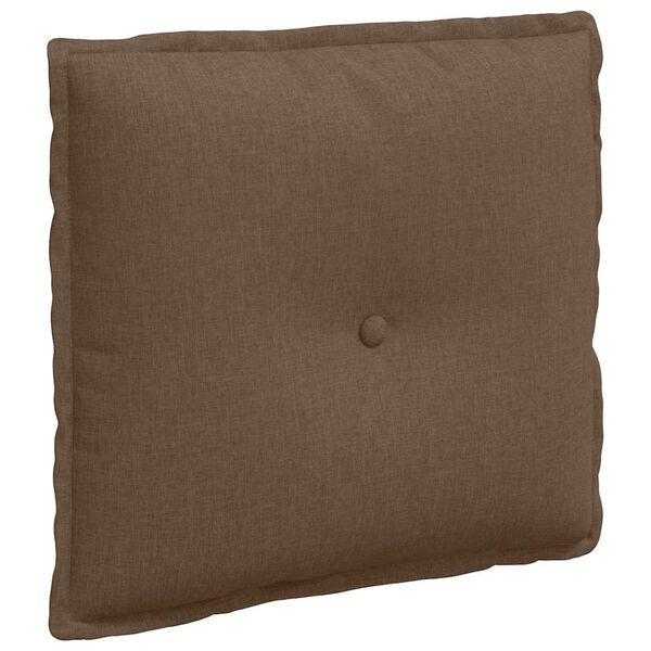 vidaXL Back Pillow Brown 50 x 19 x 45 cm Fabric