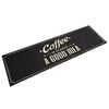 vidaXL Kitchen Rug Washable Coffee Text 45x150 cm Velvet
