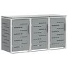 vidaXL Wheelie Bin Storage Stainless Steel Grey