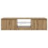 vidaXL TV Cabinet with LED Lights Artisian Oak 140x40x36 cm Engineered Wood
