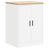 vidaXL Garage Storage Cabinet White 60x51x85 cm Solid Wood Pine
