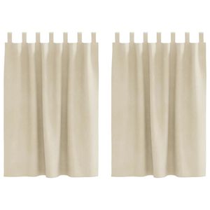 vidaXL Blackout Curtains 2 pcs Cream 140 x 140 cm Velvet