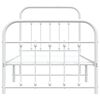 vidaXL Metal Bed Frame without Mattress with Footboard White 90x200cm