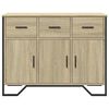 vidaXL Sideboard Sonoma Oak 97x32.5x74.5 cm Engineered Wood