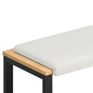 vidaXL Bench Cushion Faux Leather White Depth 35 cm