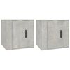 vidaXL 2 Piece Wall-mounted TV Cabinet Set Concrete Grey 40x34,5x40 cm