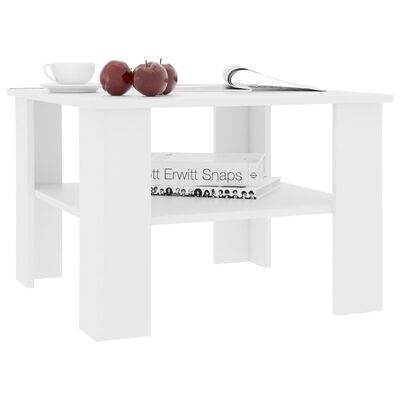 vidaXL Coffee Table White 60x60x42 cm Engineered Wood