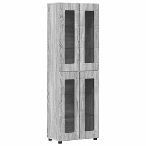 vidaXL Highboard FLORIN 60 x 35 x 182 cm Grey Sonoma Engineered Wood