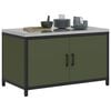 vidaXL Kitchen Storage with Shelf Olive Green 90 x 50 x 53 cm Steel