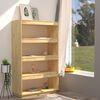 vidaXL Book Cabinet/Room Divider 80x35x135 cm Solid Pinewood