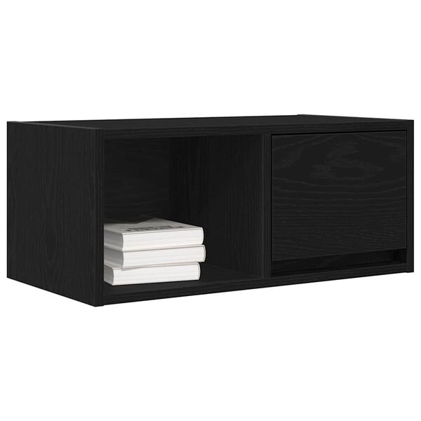 vidaXL TV Cabinets 2 pcs Black Oak 60x31x25.5 cm Engineered Wood