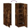 vidaXL Bathroom Cabinet with Roll Holder Smoked Oak 20.5x22x72 cm