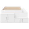 vidaXL Storage Bed Frame White 244 x 127 x 53.5 cm Engineered wood