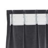 vidaXL Blackout Curtains 2 pcs Dark Grey 140 x 245 cm Velvet