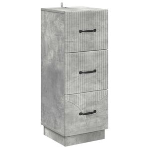 vidaXL Drawer Cabinet 33 x 34.5 x 87 cm Engineered Wood Concrete Grey