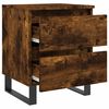 vidaXL Bedside Cabinet Smoked Oak 40x35x50 cm Engineered Wood