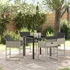 vidaXL Garden Dining Set 5 pcs Beige Poly Rattan