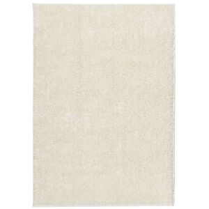 vidaXL Rug ISTAN High Pile Shiny Look Cream 140x200 cm