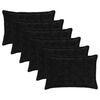 vidaXL Cushion Cover 6 pcs HOUTEN Black 50 x 75 cm Faux Rabbit Fur