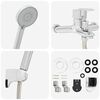 vidaXL Shower Head Set Chrome G 1 / 2 inches