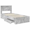 vidaXL Bed Frame Concrete Grey 100 x 200 cm Engineered Wood