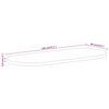 vidaXL Table Top 140x60x3.8 cm Oval Solid Wood Mango