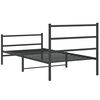 vidaXL Metal Bed Frame without Mattress with Footboard&nbsp;Black 100x190cm