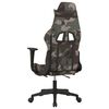 vidaXL Gaming Chair with Footrest Camouflage and Black Fabric