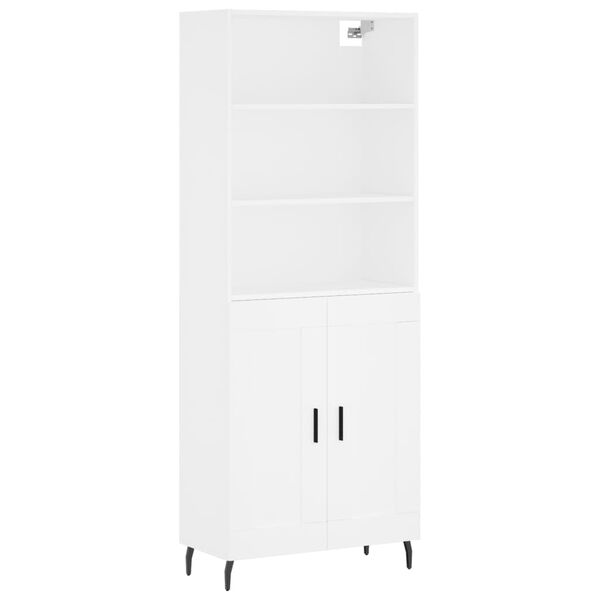 vidaXL Highboard White 69.5x34x180 cm Engineered Wood