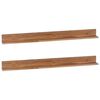 vidaXL Wall Shelves 2 pcs 120x10x10 cm Solid Teak Wood