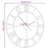 vidaXL Wall Clock Black Ø50 cm Iron