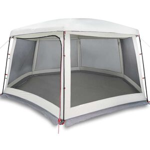 vidaXL Pool Tent with Removable Fly & Mesh Walls Grey 670x590 cm