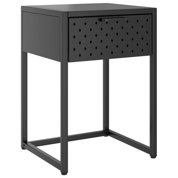vidaXL Nightstand Anthracite 38x35x54 cm Steel