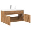 vidaXL Bathroom Sink Cabinet with Built-in Basin Artisan Oak