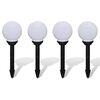 vidaXL Outdoor Pathway Lamps 4 pcs LED 15 cm with Ground Spike