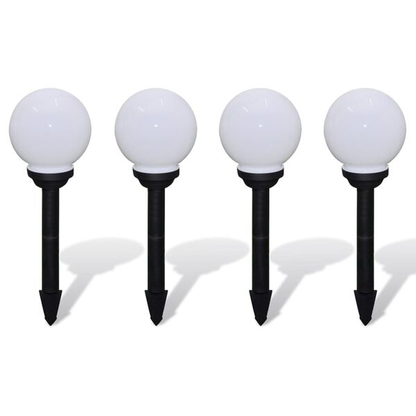 vidaXL Outdoor Pathway Lamps 4 pcs LED 15 cm with Ground Spike