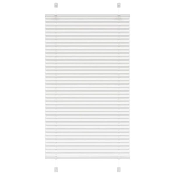 vidaXL Pleated Blind White 80x100 cm Fabric Width 79.4 cm Polyester