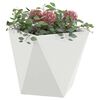 vidaXL Planter 2 pcs White 50 x 50 x 50 cm Steel