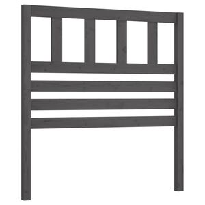 vidaXL Bed Headboard Grey 81x4x100 cm Solid Wood Pine