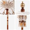 vidaXL Balinese Parasol 260 Cream 95-100 cm Cotton and solid wood