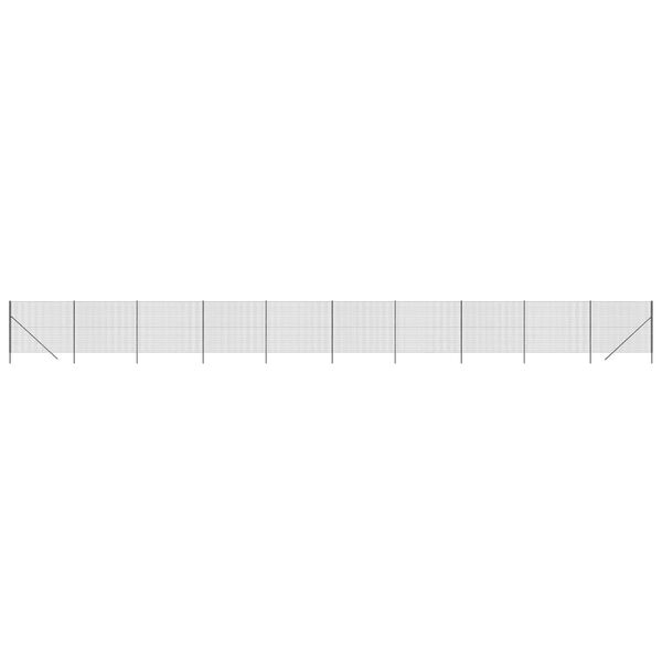 vidaXL Wire Mesh Fence Anthracite 1.8x25 m Galvanised Steel