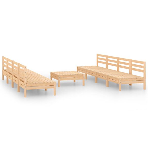 vidaXL 9 Piece Garden Lounge Set Solid Pinewood