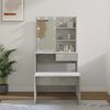 vidaXL Dressing Table Set with LED Concrete Grey Engineered Wood