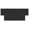 vidaXL Fence Panel 7 pcs WPC and Aluminium Black