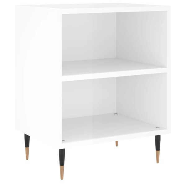 vidaXL Bedside Cabinets 2 pcs High Gloss White 40x30x50 cm Engineered Wood